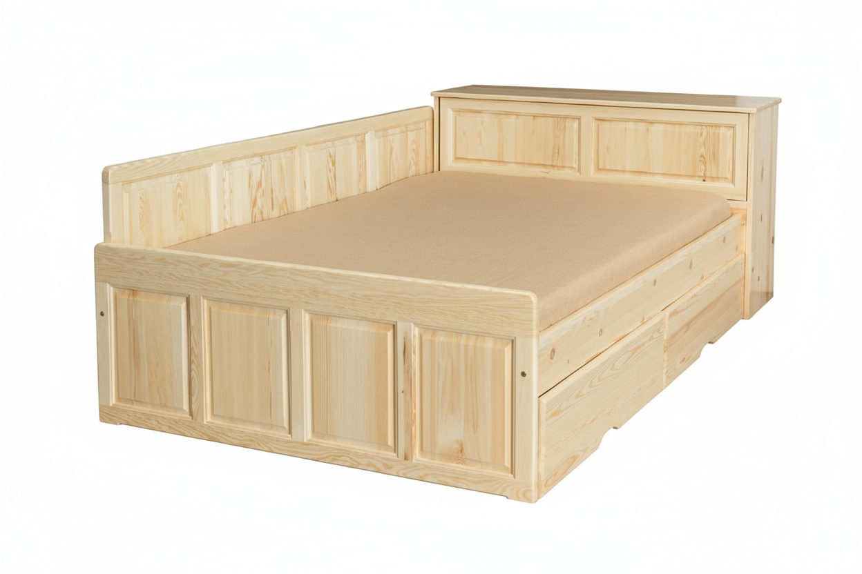 Дървено легло Титан - чиста топла версия