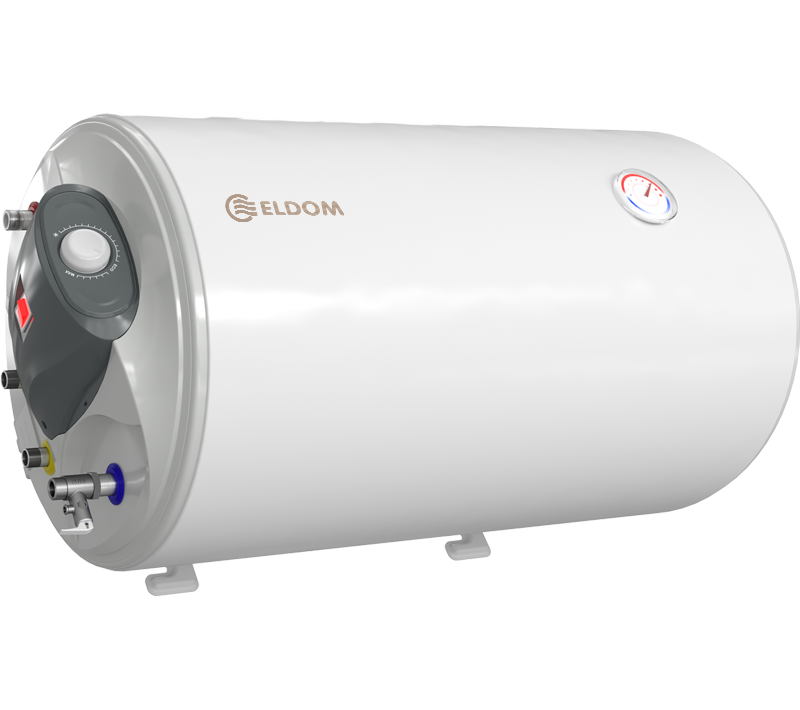 Комбиниран бойлер 80 l, с лява серпентина, хоризонтален, емайлиран, голям диаметър