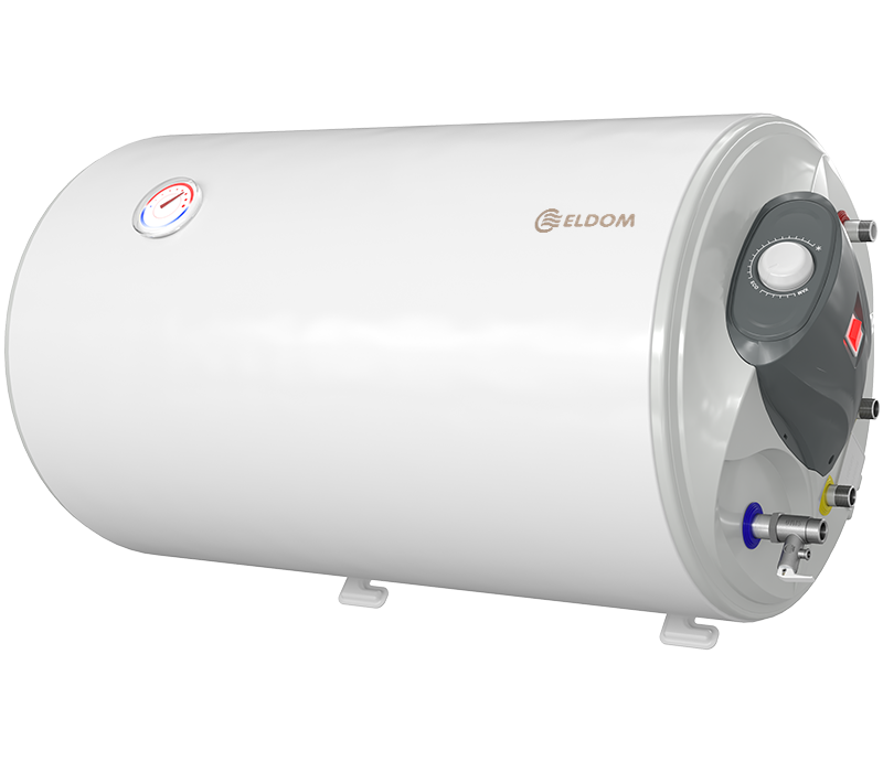 Комбиниран бойлер 80 l, с дясна серпентина, хоризонтален, емайлиран, голям диаметър