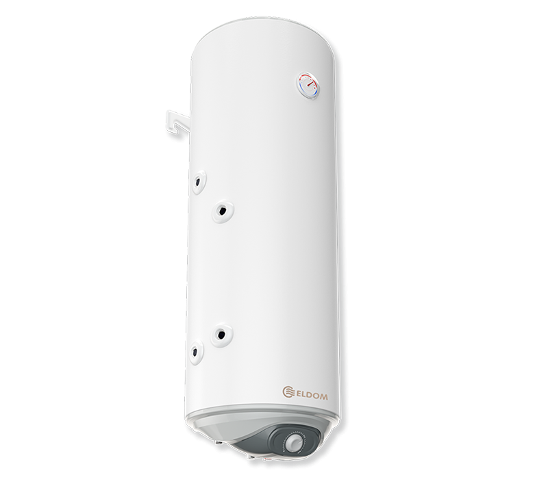 Комбиниран бойлер 80 л, с лява серпентина, емайлиран, малък диаметър