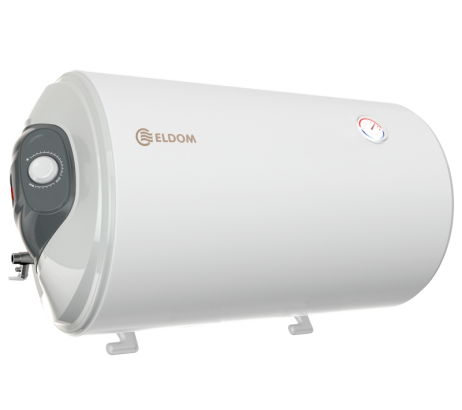 Бойлер ЕЛДОМ 50, 2 kW, хоризонтален, емайлиран, изводи отляво