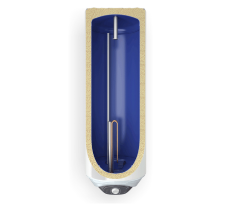 Бойлер ЕЛДОМ 80, 3 kW, емайлиран, малък диаметър