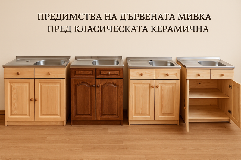 Предимства на дървената мивка пред класическата керамична