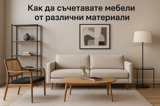 Как да съчетавате мебели от различни материали