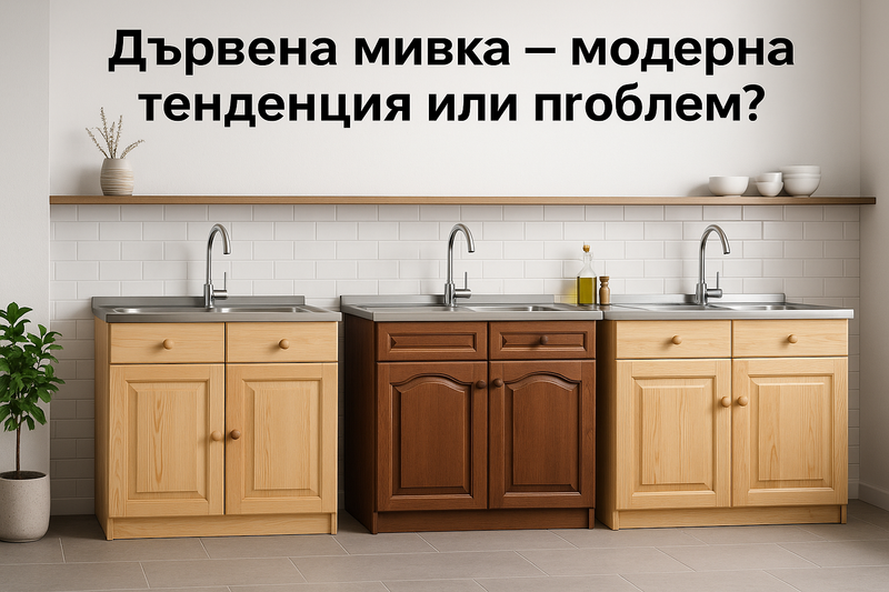 Дървена мивка – модерна тенденция или проблем?