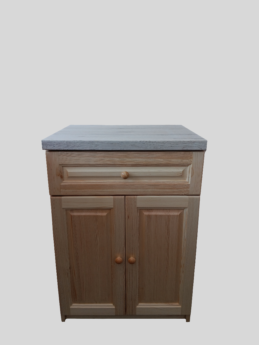 Дървен шкаф от чамово дърво 60×60×85 см