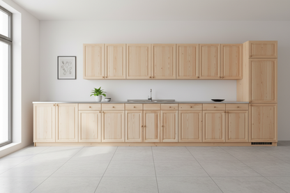 Дървена мивка 120x60x85 см със средно корито и правилна конструкция в кухня