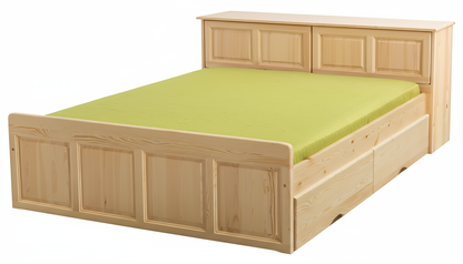 Дървено легло Титан с права ракла