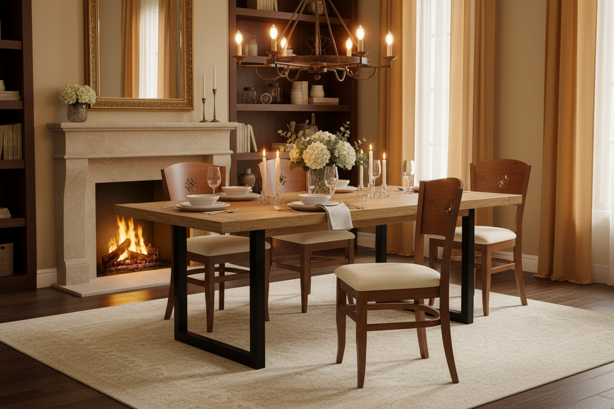 Трапезен стол Соларис в реална среда