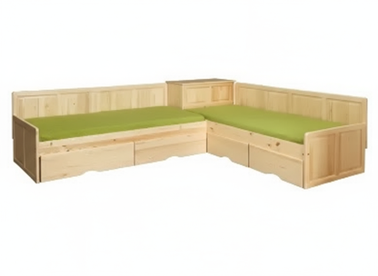 Ъглово дървено легло - втора изчистена версия